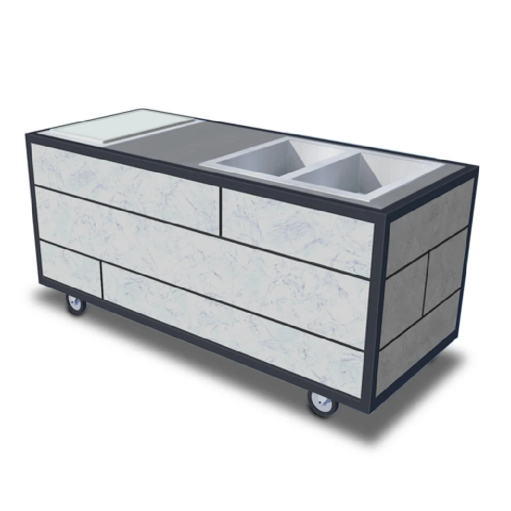 Forbes Industries 5063-842-PNT 72 Inch Buffet Station Cold Well Induction and Poly Cutting Board Forbes Industries 5063-842-PNT 72 Inch Buffet Station Cold Well Induction and Poly Cutting Board