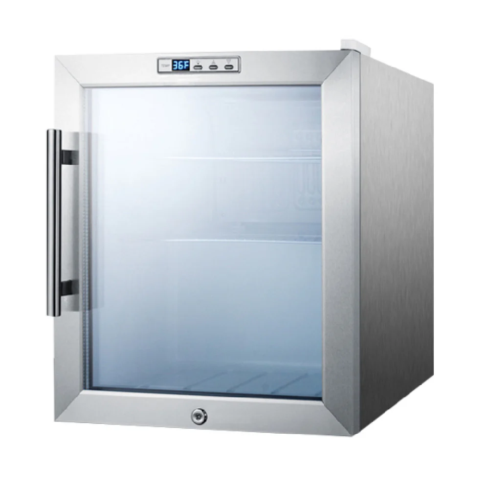 Summit SCR215LCSS 17 Inch Compact All-Refrigerator 1.7 Cu. Ft. Stainless Steel Trim Summit SCR215LCSS 17 Inch Compact All-Refrigerator 1.7 Cu. Ft. Stainless Steel Trim