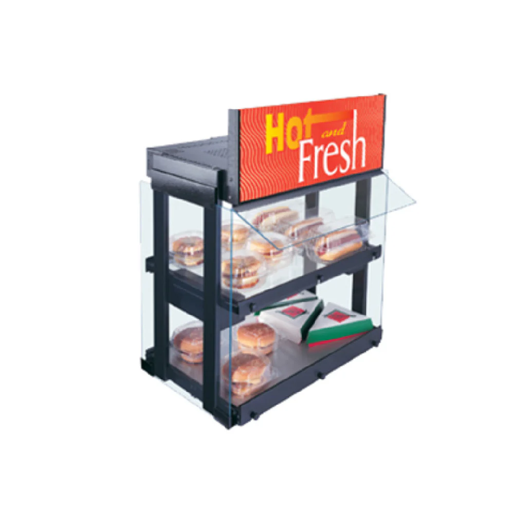 Hatco GRHW-1SGD 22 Inch Countertop Electric Heated Glass Shelf Display Case with Sneeze Guard