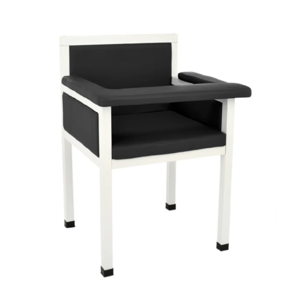 Alpine Industries ADI997-02-BLK 25 Inch Blood Drawing Chair Padded Polyurethane Steel Frame