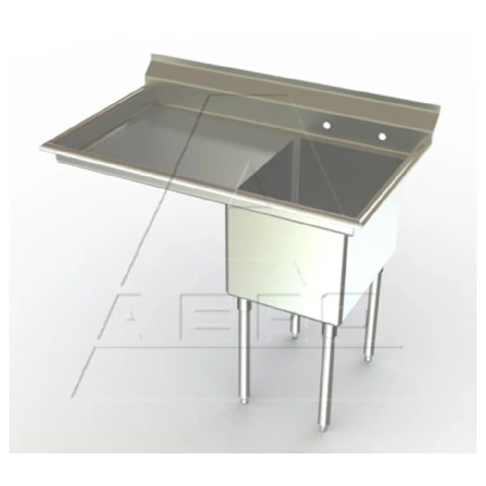 AERO Manufacturing MF1-2424-36L 64-1/3 Inch Economy Sink with Left Drainboard