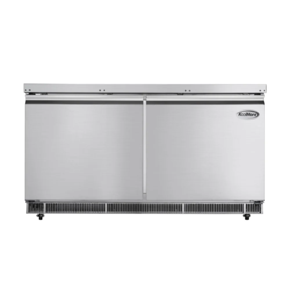 Koolmore KM-RBT-60C 60 Inch Commercial Refrigerated Prep Station with Sneeze Guard and Buffet Slide Koolmore KM-RBT-60C 60 Inch Commercial Refrigerated Prep Station with Sneeze Guard and Buffet Slide