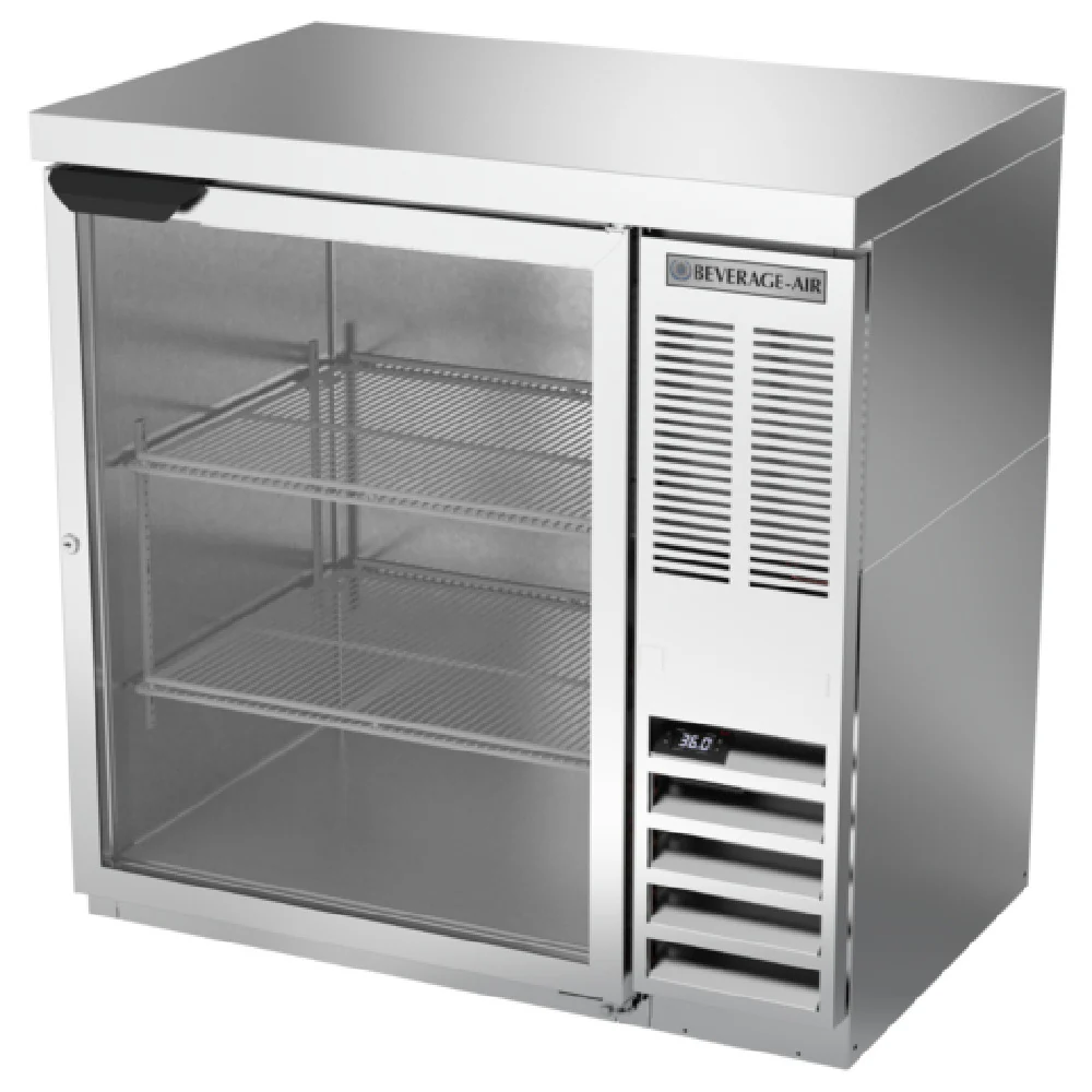 Beverage Air BB36HC-1-FG-S-27 36 Inch Refrigerated Back Bar Cabinet with Glass Door Beverage Air BB36HC-1-FG-S-27 36 Inch Refrigerated Back Bar Cabinet with Glass Door