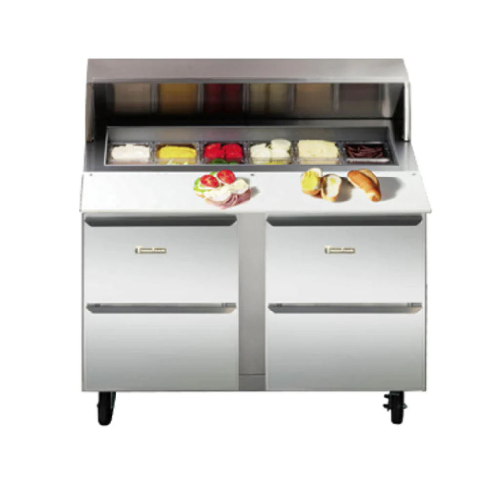 Traulsen UPT6024-DD 60 Inch Dealer's Choice Compact Prep Table Refrigerator with Roll-top Lid and Drawers Traulsen UPT6024-DD 60 Inch Dealer's Choice Compact Prep Table Refrigerator with Roll-top Lid and Drawers
