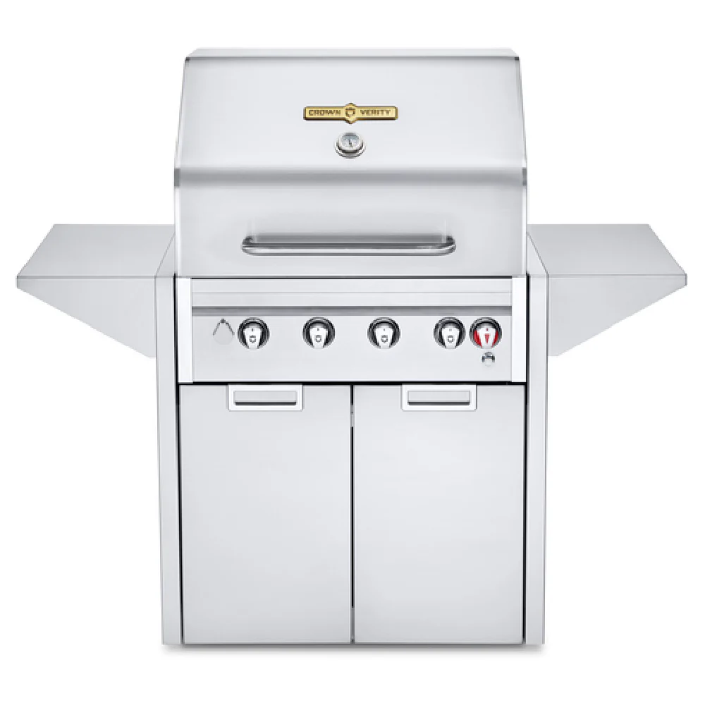 Crown Verity IE30M 59 Inch Gas Charbroiler 28 to 21 Inch Grilling Surface 4 Burners 64500 BTU with Heavy Duty Cover Crown Verity IE30M 59 Inch Gas Charbroiler 28 to 21 Inch Grilling Surface 4 Burners 64500 BTU with Heavy Duty Cover