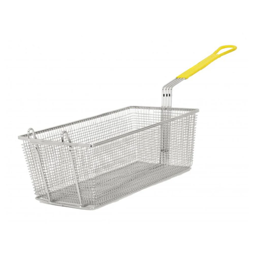 Omcan 80555 8-3/4 Inch Fryer Basket with Hanging Hook and Heat Resistant Handle