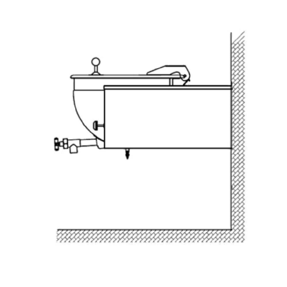 Legion LSWC-20MV 20 Gallon Direct Steam Wall-Mount Kettle with Mixer Stainless Steel Legion LSWC-20MV 20 Gallon Direct Steam Wall-Mount Kettle with Mixer Stainless Steel
