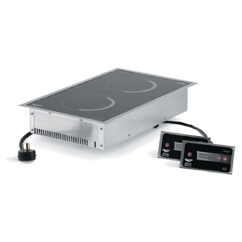 Vollrath 69508 27 Inch Induction Range Drop-in Front-to-back Dual Hob Electric Stainless Steel with 3500 Watt Burners