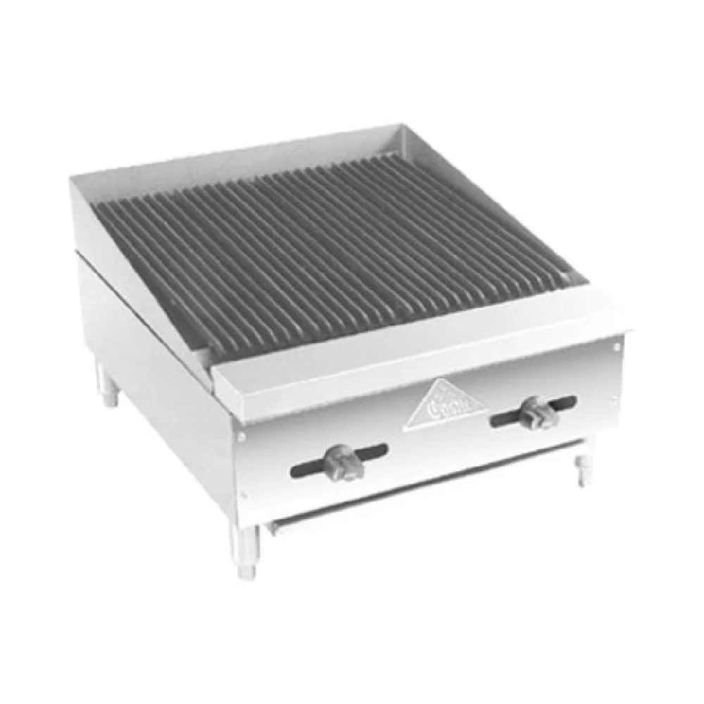 Comstock-Castle FHP18-1.5LB 18 Inch Countertop Gas Char-Broiler with Cast Iron Grates 40000 BTU Comstock-Castle FHP18-1.5LB 18 Inch Countertop Gas Char-Broiler with Cast Iron Grates 40000 BTU