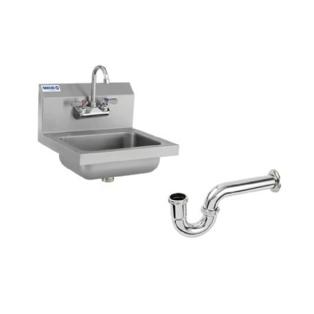 Hubert 105987 Kratos Hand Sink With Gooseneck Faucet & P-Trap 17