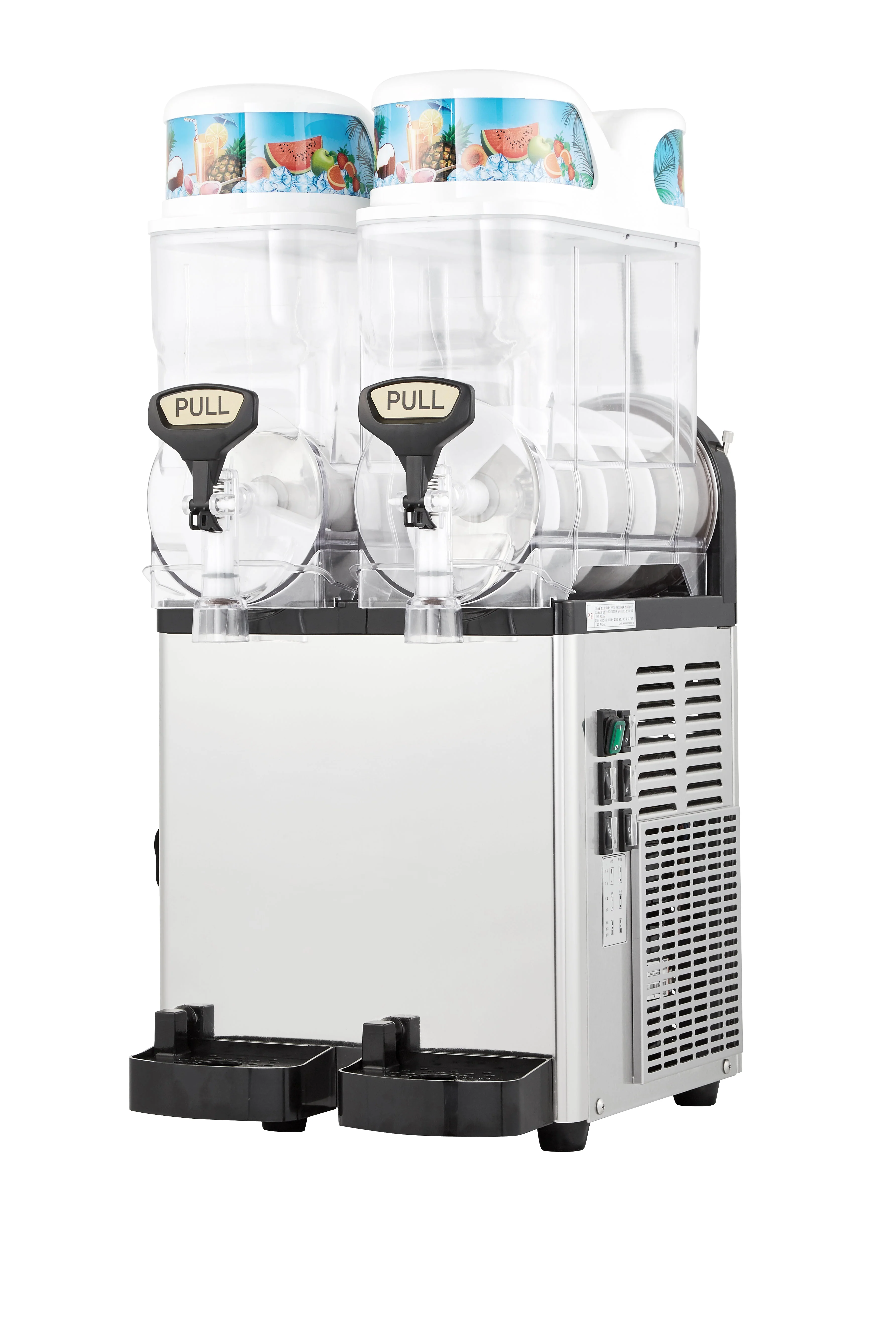 Icetro SSM-280 15 Inch Frozen Beverage Dispenser with 2 Bowls and Metal Gear Motor