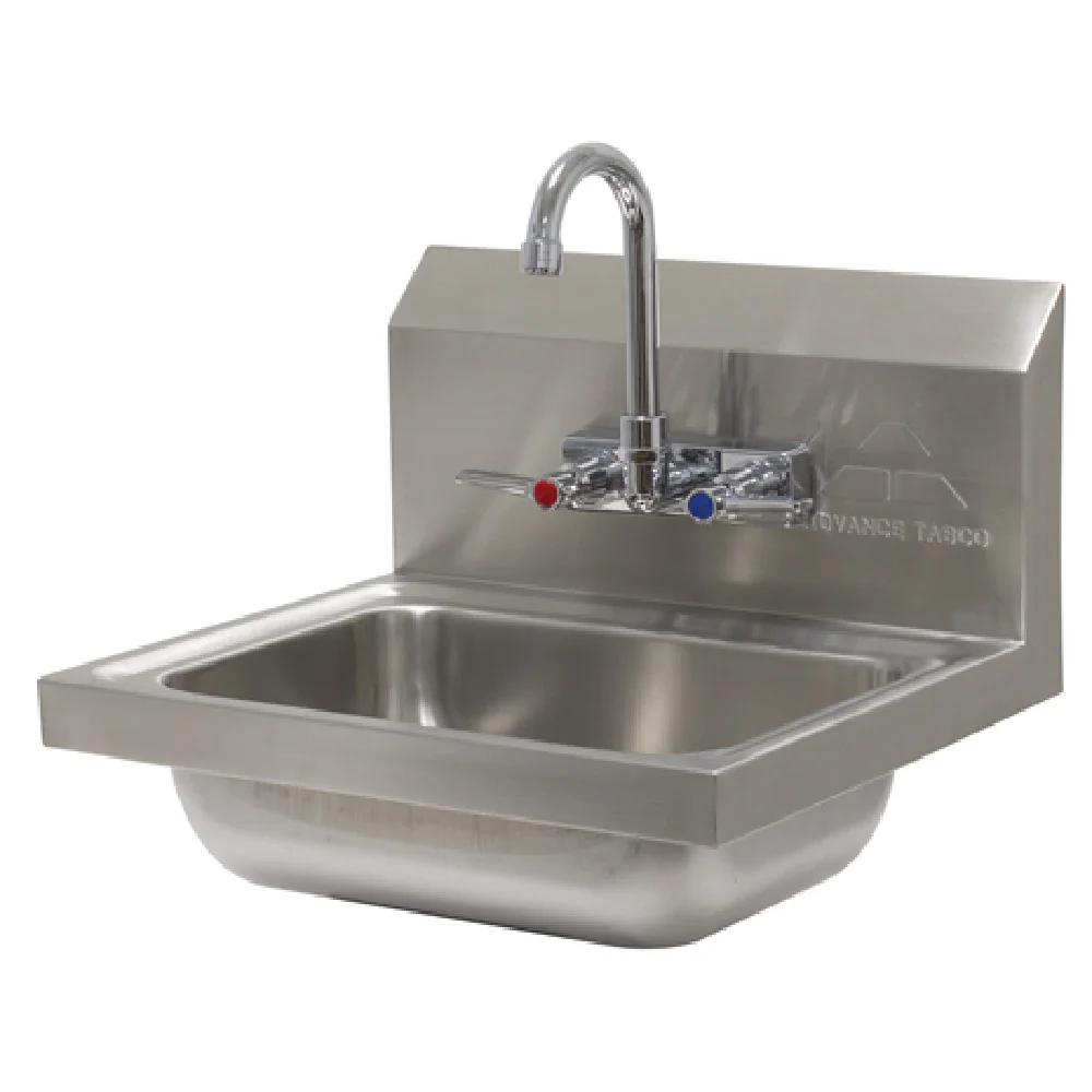 Advance Tabco 7-PS-60 14 Inch Hand Sink Wall Mounted with Gooseneck Faucet