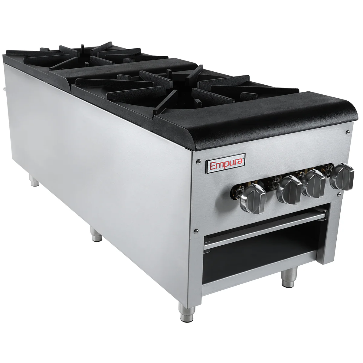 Empura Equipment ESP-2 18 Inch Stock Pot Range Gas Countertop with 220000 BTU Empura Equipment ESP-2 18 Inch Stock Pot Range Gas Countertop with 220000 BTU