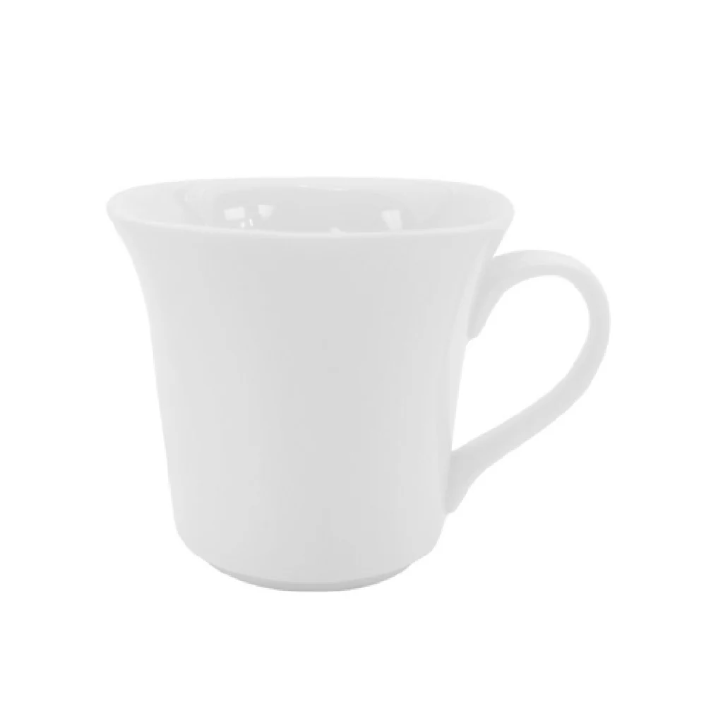 CAC China KSE-54 4-1/2 Oz Square Demitasse Cup Porcelain Super White