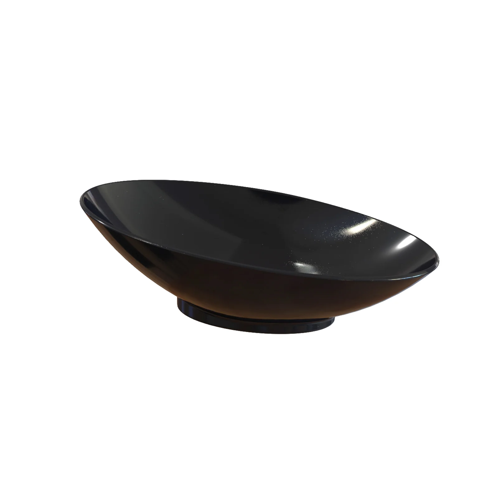 Tablecraft CW4084BK 1-1/2 Qt Cold Holding Oval Bowl Duracoat Coated Aluminum Black