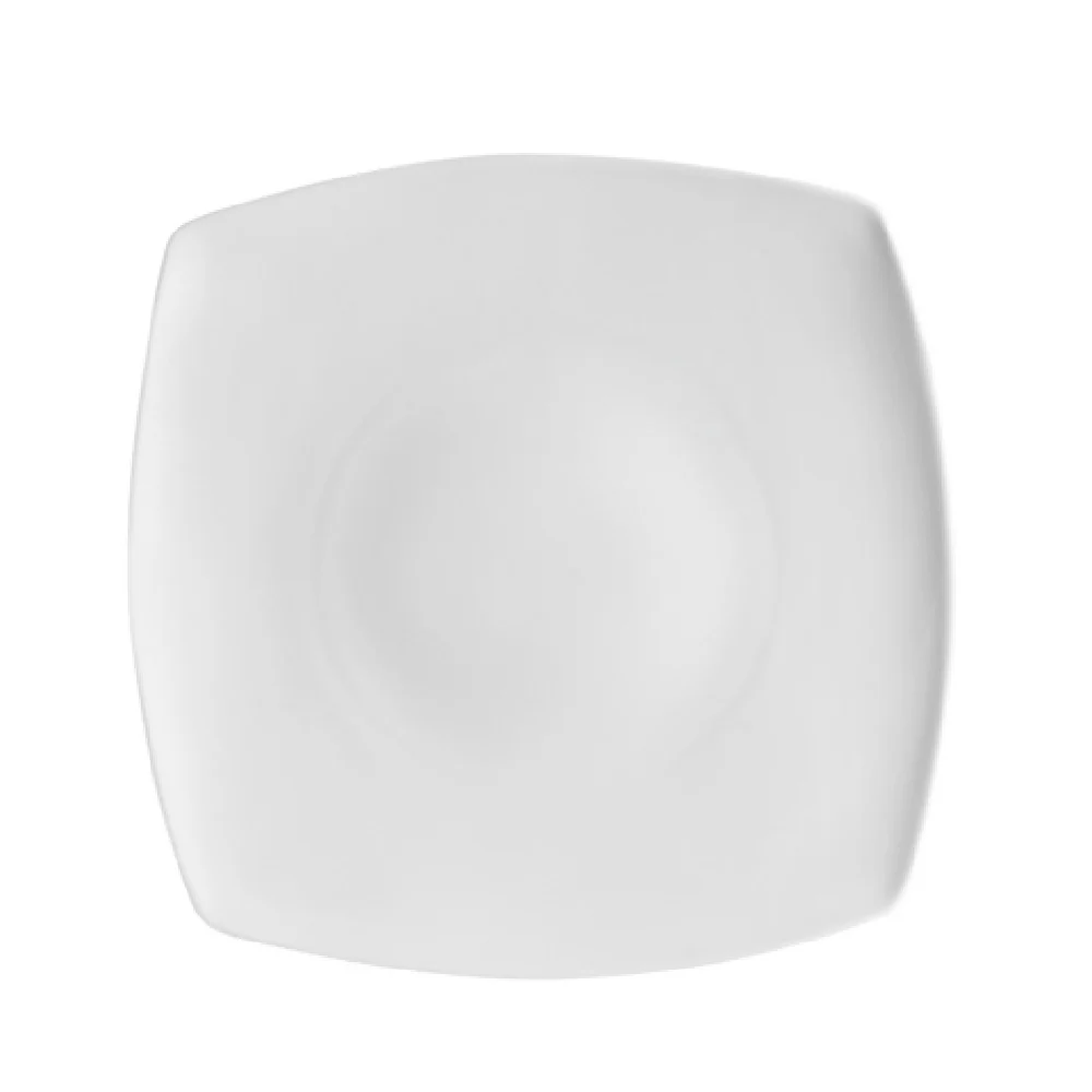 CAC China RCN-FS6 6-7/8 Inch Square Plate Porcelain with Flat Edge CAC China RCN-FS6 6-7/8 Inch Square Plate Porcelain with Flat Edge