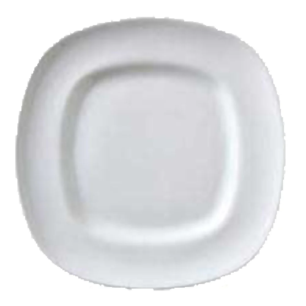 Vertex China ARG-20F 11-1/2 Inch Square Fusion Plate with High Pitched Rims