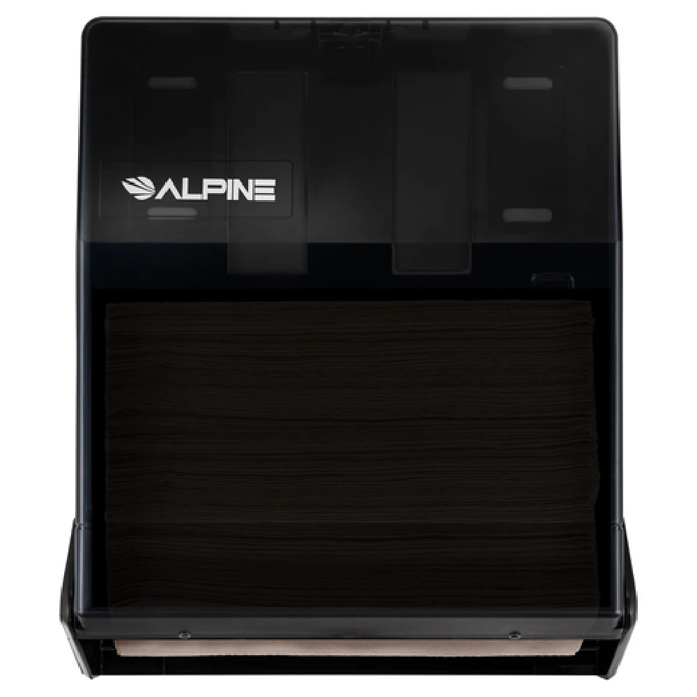 Alpine Industries ALP480-ECO-TBLK 5 Inch Manual Paper Towel Dispenser Black Plastic