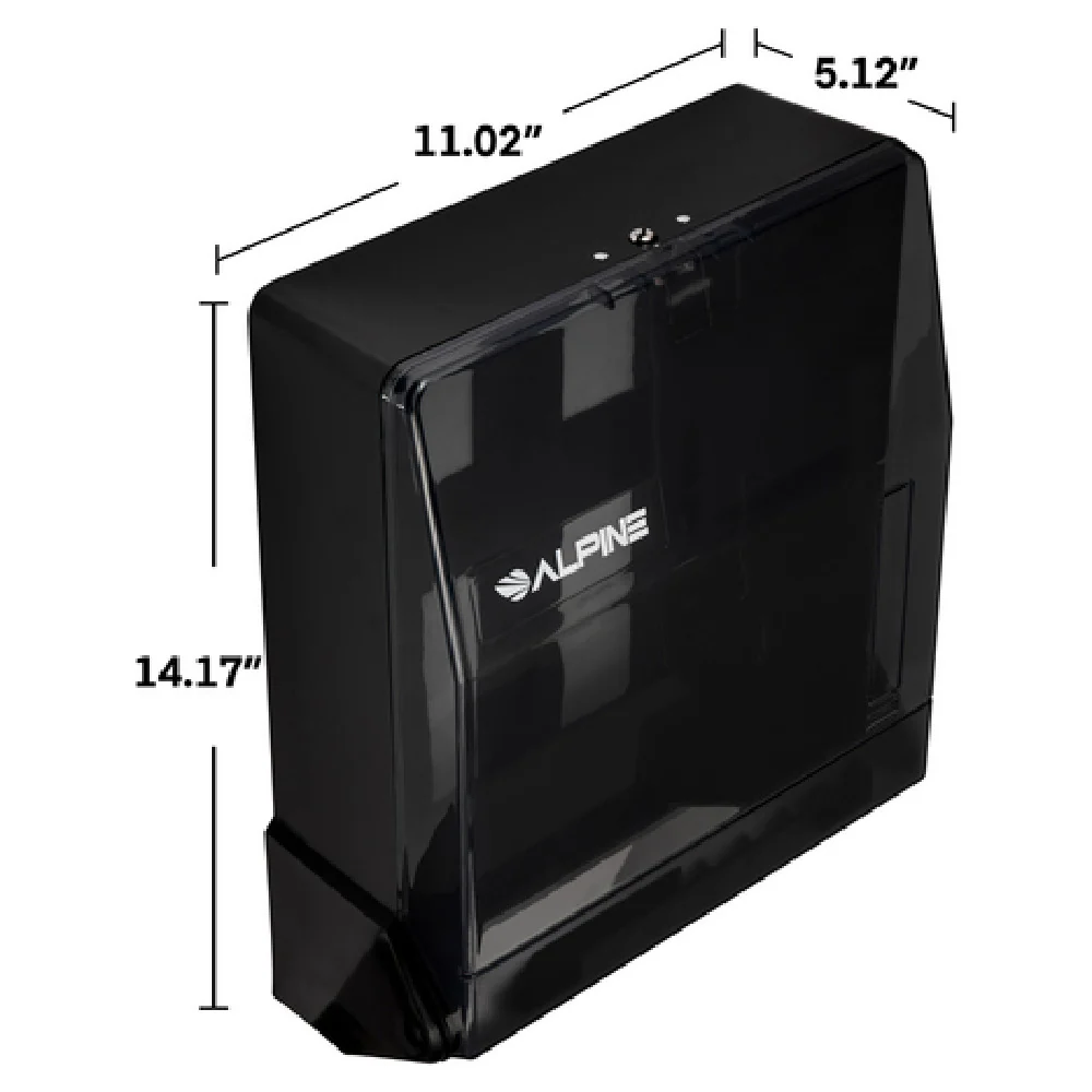 Alpine Industries ALP480-ECO-TBLK 5 Inch Manual Paper Towel Dispenser Black Plastic Alpine Industries ALP480-ECO-TBLK 5 Inch Manual Paper Towel Dispenser Black Plastic
