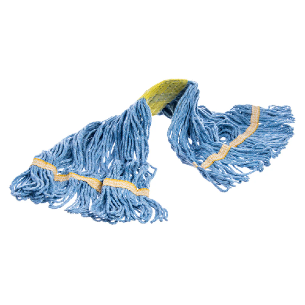 Carlisle 369442B14 Small 4 Ply Mop Head Washable Blue Synthetic Cotton Blend Carlisle 369442B14 Small 4 Ply Mop Head Washable Blue Synthetic Cotton Blend