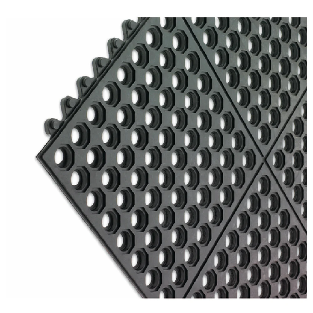 San Jamar KM1140B 36 Inch Kitchen Mat Rubber Anti-slip Grease Resistant Black