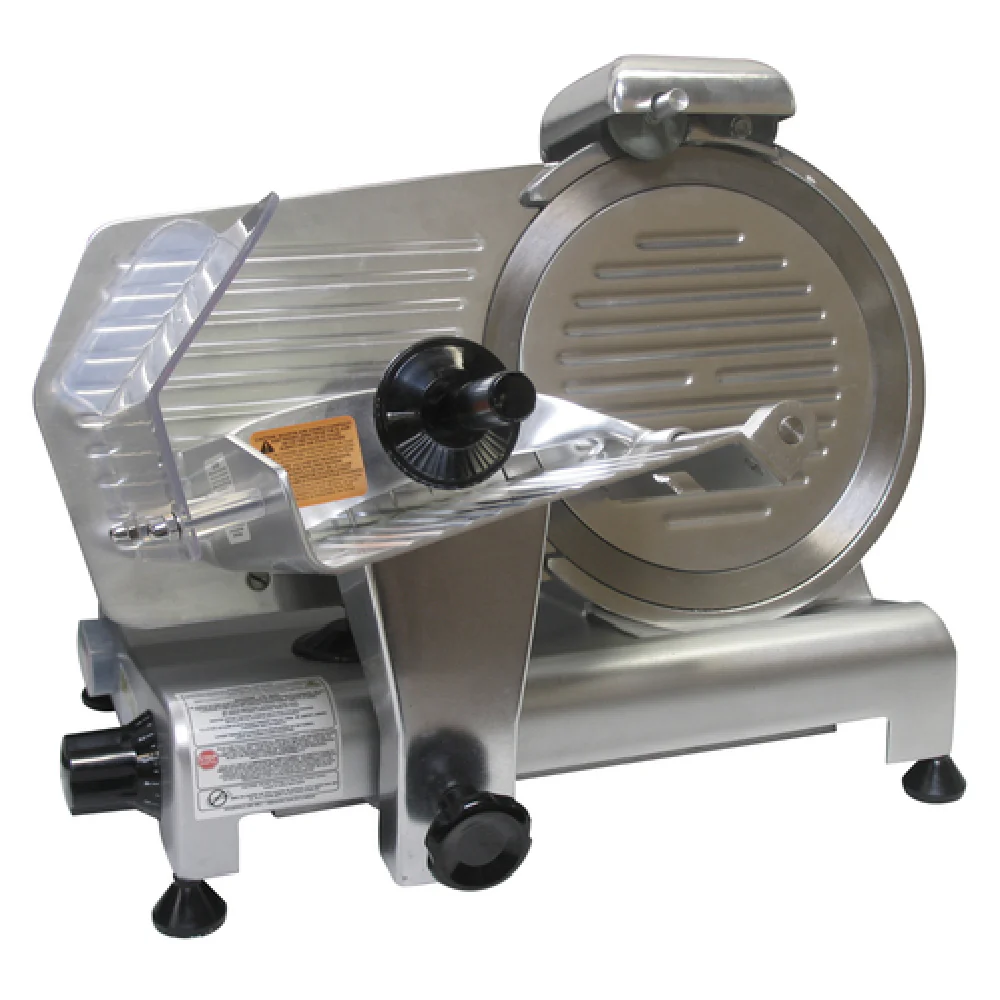 Hamilton Beach 83-0850-W 19 Inch Manual Gravity Feed Electric Food Slicer Aluminum and Stainless Steel with Detachable Blade Sharpener
