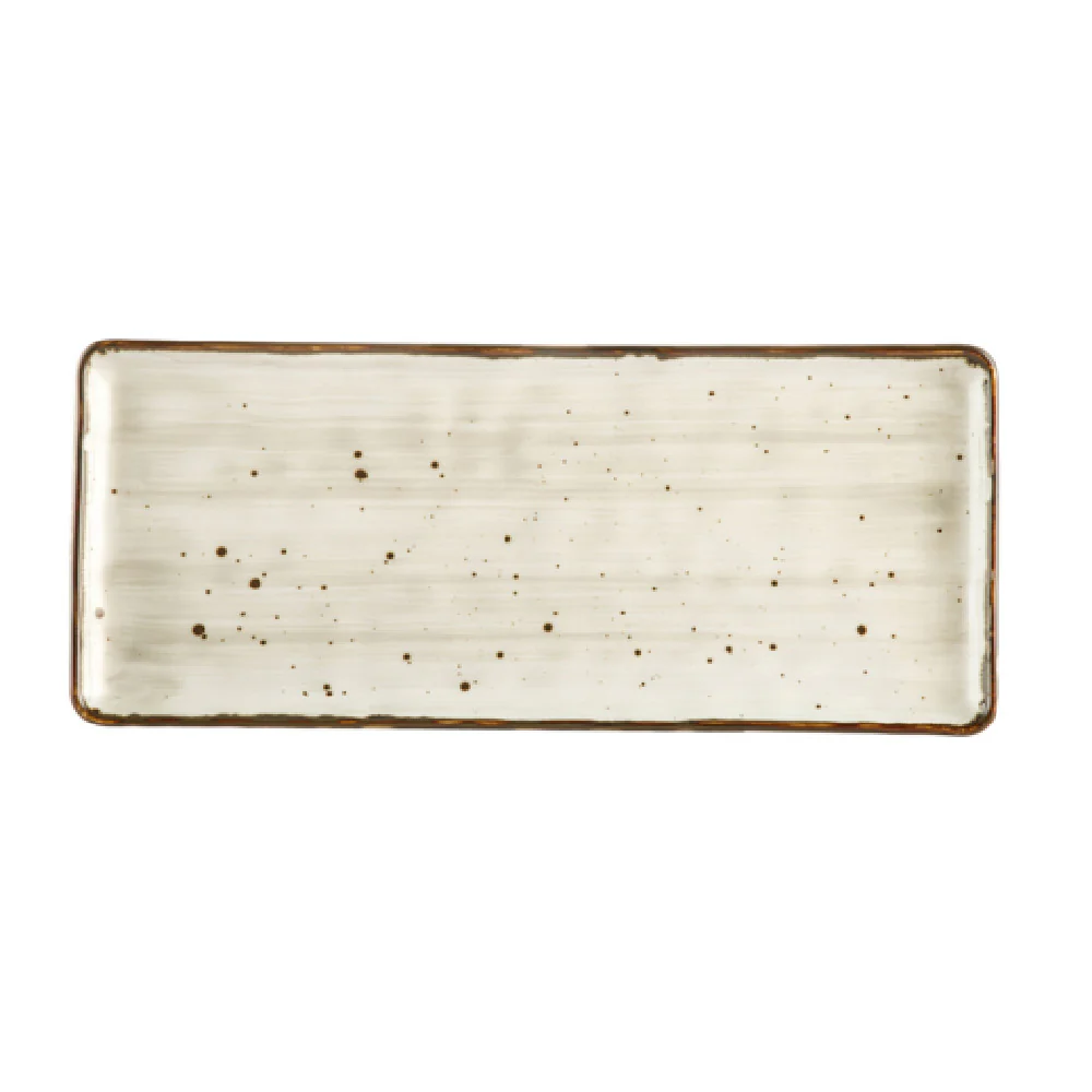 CAC China TUS-RT61-BGE 16 Inch Tucson Platter Rectangular Porcelain Desert Beige