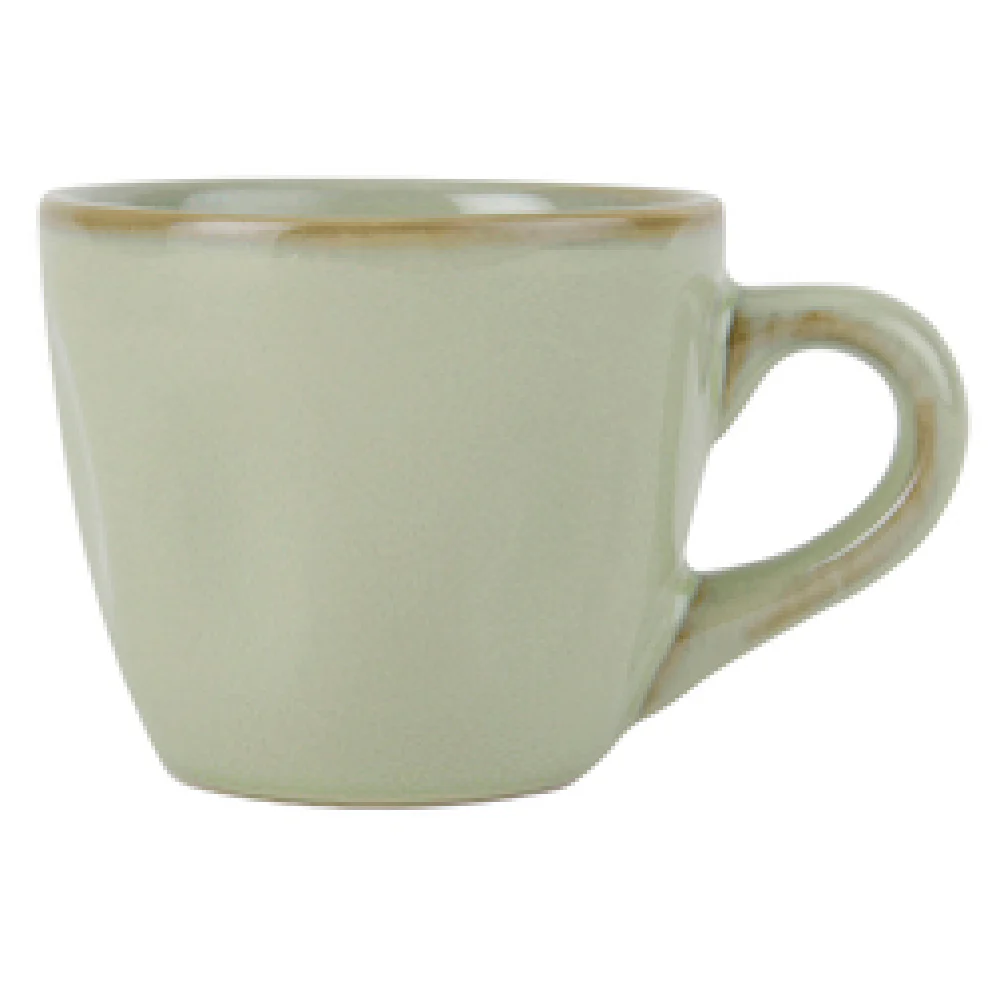 Tuxton GAS-085 3-1/2 Oz Espresso Cup with Handle Ceramic Lead-Free Sagebrush