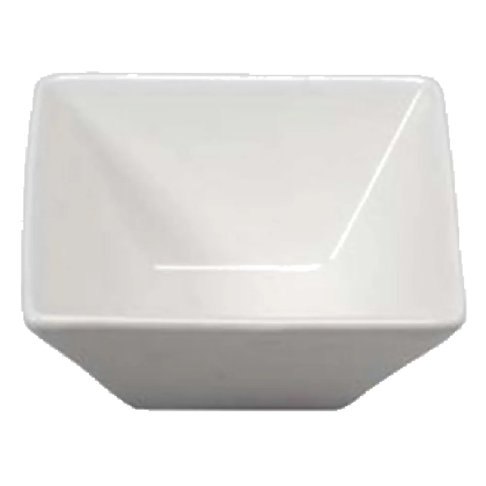 Vertex China LD-SSB 4 Oz Square Sauce Bowl with Angled Design Packs/Cases Vertex China LD-SSB 4 Oz Square Sauce Bowl with Angled Design Packs/Cases