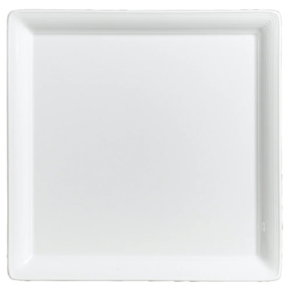 Steelite 6300P090 6.25 Inch Square Tray Embossed with Cool Blue-White Porcelain