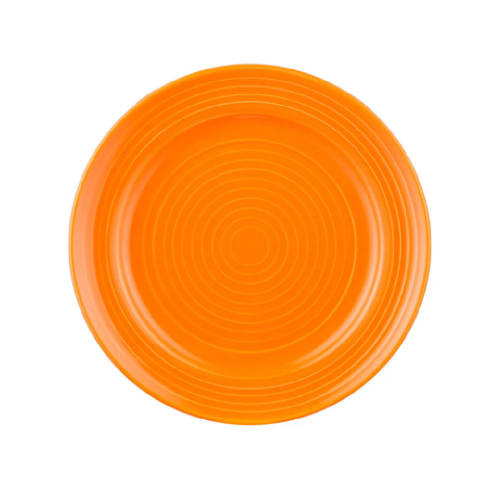 CAC China TG-7-TNG 7-1/2 Inch Dia Round Plate Embossed Porcelain Tangerine CAC China TG-7-TNG 7-1/2 Inch Dia Round Plate Embossed Porcelain Tangerine