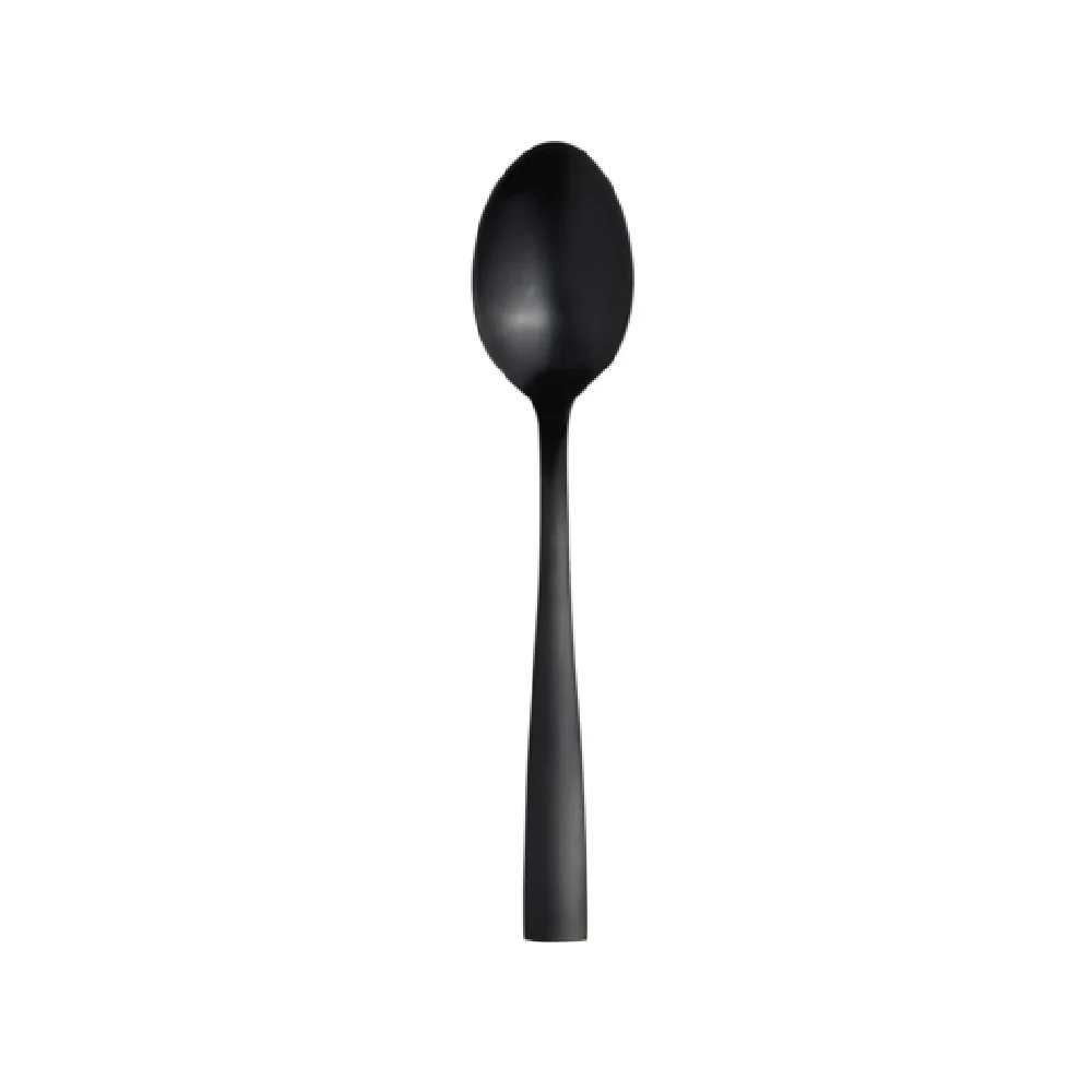 Steelite 5762SX003 7-7/8 Inch Oval Bowl Spoon PVD Black Vintage Stainless Steel