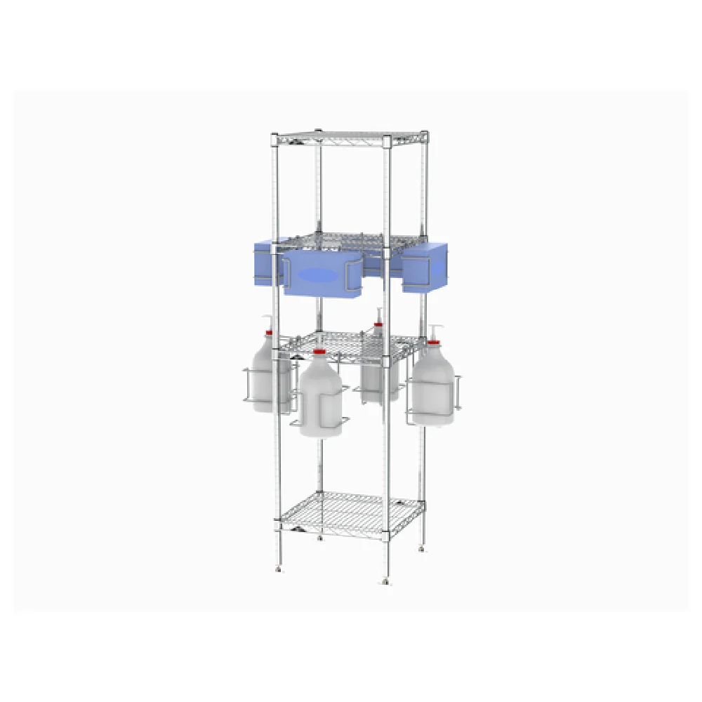 Metro CR181863-PPET 18 Inch Hand Sanitizing Station with 4 Shelves and Glove Box Holders