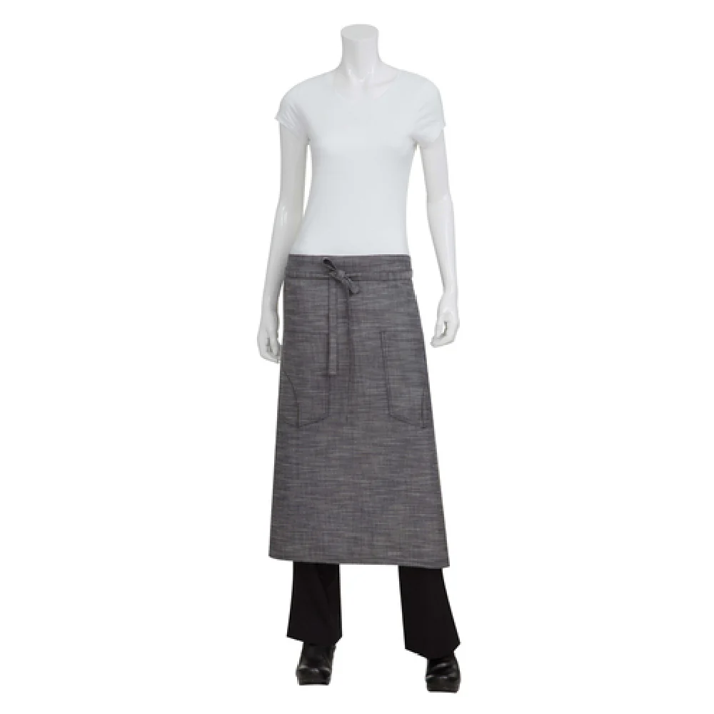 Chef Works ALWXX022BSL0 31 Inch Corvallis Bistro Waist Apron 100% Cotton Denim Gray Chef Works ALWXX022BSL0 31 Inch Corvallis Bistro Waist Apron 100% Cotton Denim Gray