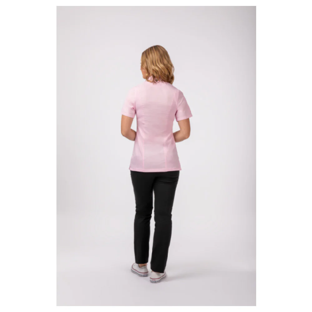 Chef Works BCWSZ006-PIN-S 34 Inch Women's Chef Coat Cool Vent Short Sleeve Pink Chef Works BCWSZ006-PIN-S 34 Inch Women's Chef Coat Cool Vent Short Sleeve Pink