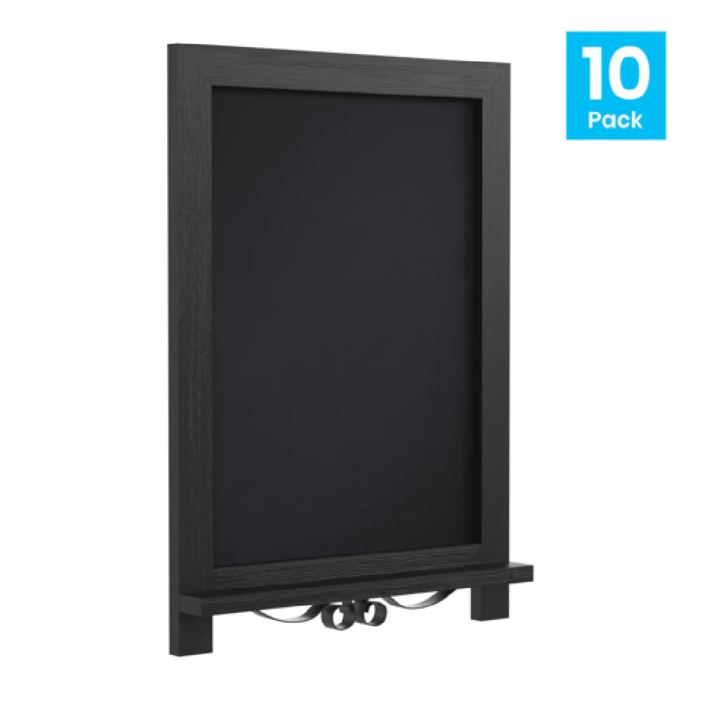 Flash Furniture 10-HFKHD-GDIS-CRE8-722315-GG 12 Inch Chalkboard Rustic Black with Metal Legs