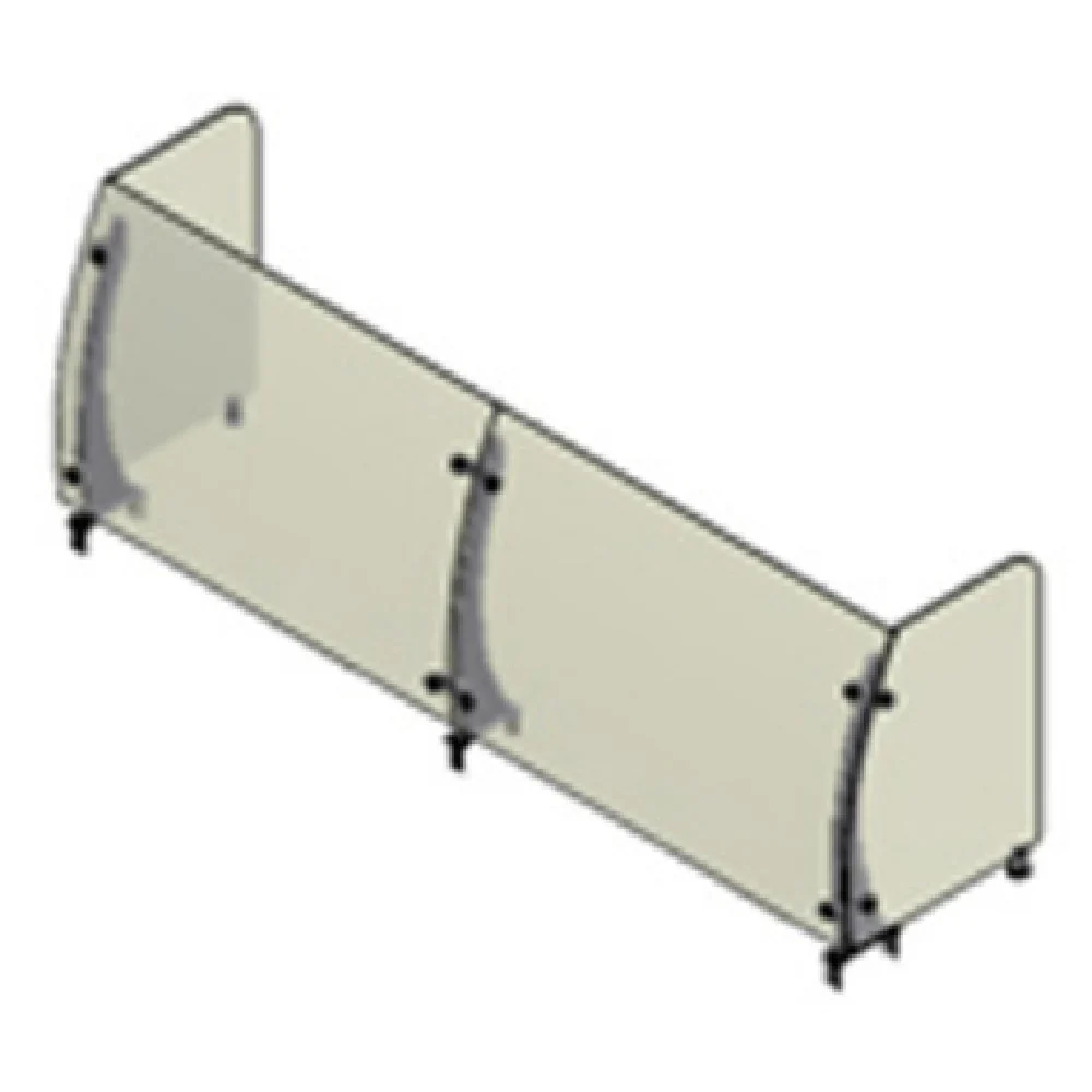 Atlas Metal VPEC-4 63 Inch Europa Food Guard with Glass Shield Aluminum Atlas Metal VPEC-4 63 Inch Europa Food Guard with Glass Shield Aluminum