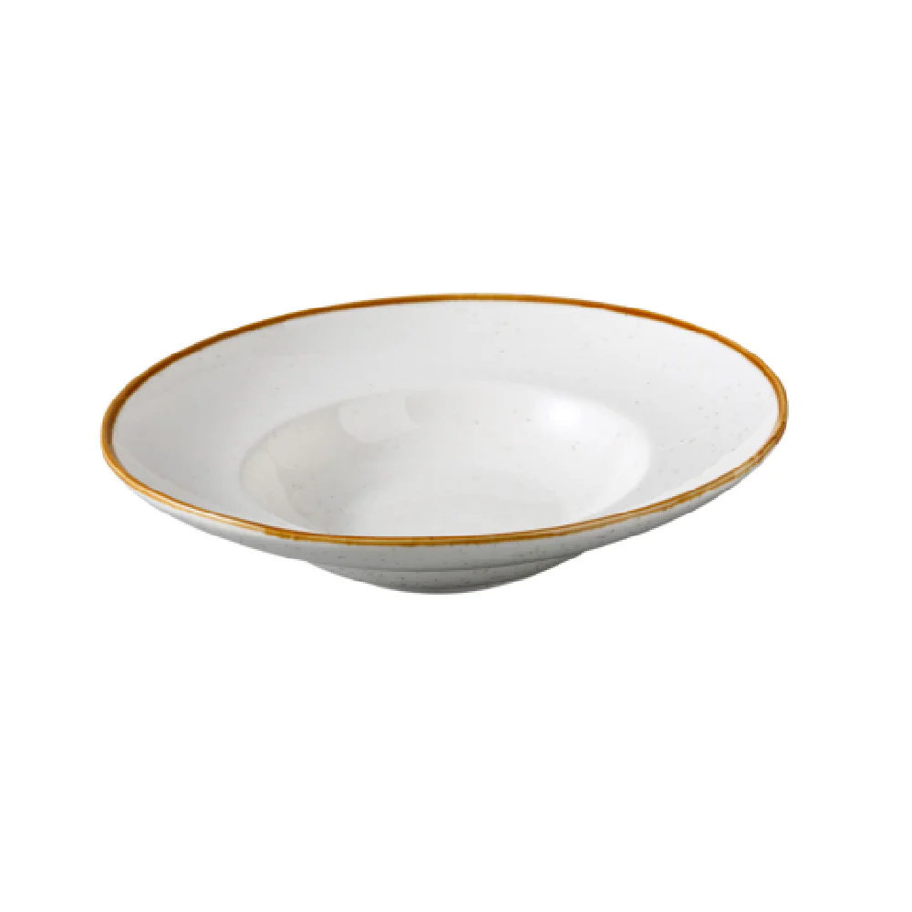 Yanco GL-412 14.5 Oz. Round Pasta Bowl 12 Inch Diameter China with Dishwasher and Microwave Safe