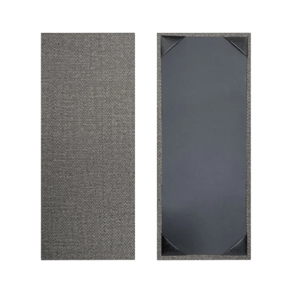 Risch MILAN-1V 4.25X11 Single Simulated Woven Vinyl Menu Cover 25 Packs