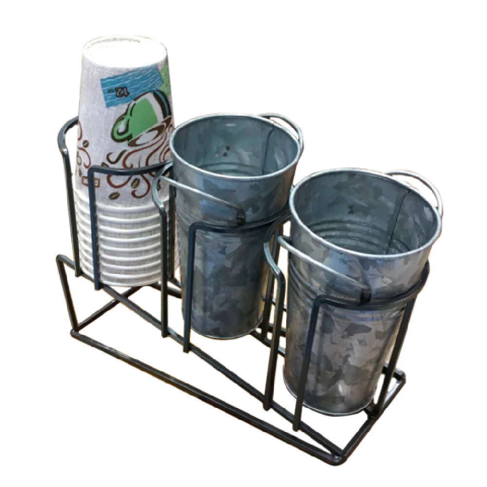 GET Enterprises MTS-3T-MG 11 Inch Urban Renewal Cup and Lid Organizer 3-Tier Metal Gray GET Enterprises MTS-3T-MG 11 Inch Urban Renewal Cup and Lid Organizer 3-Tier Metal Gray