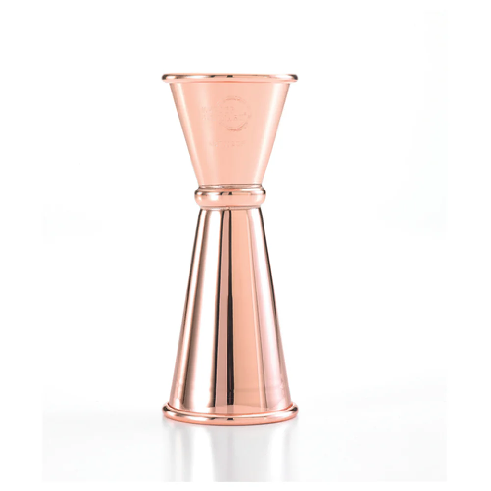 Mercer Culinary M37002CP 25 to 50 ml Jigger with Internal Marking Lines Stainless Steel Copper-Plated Finish