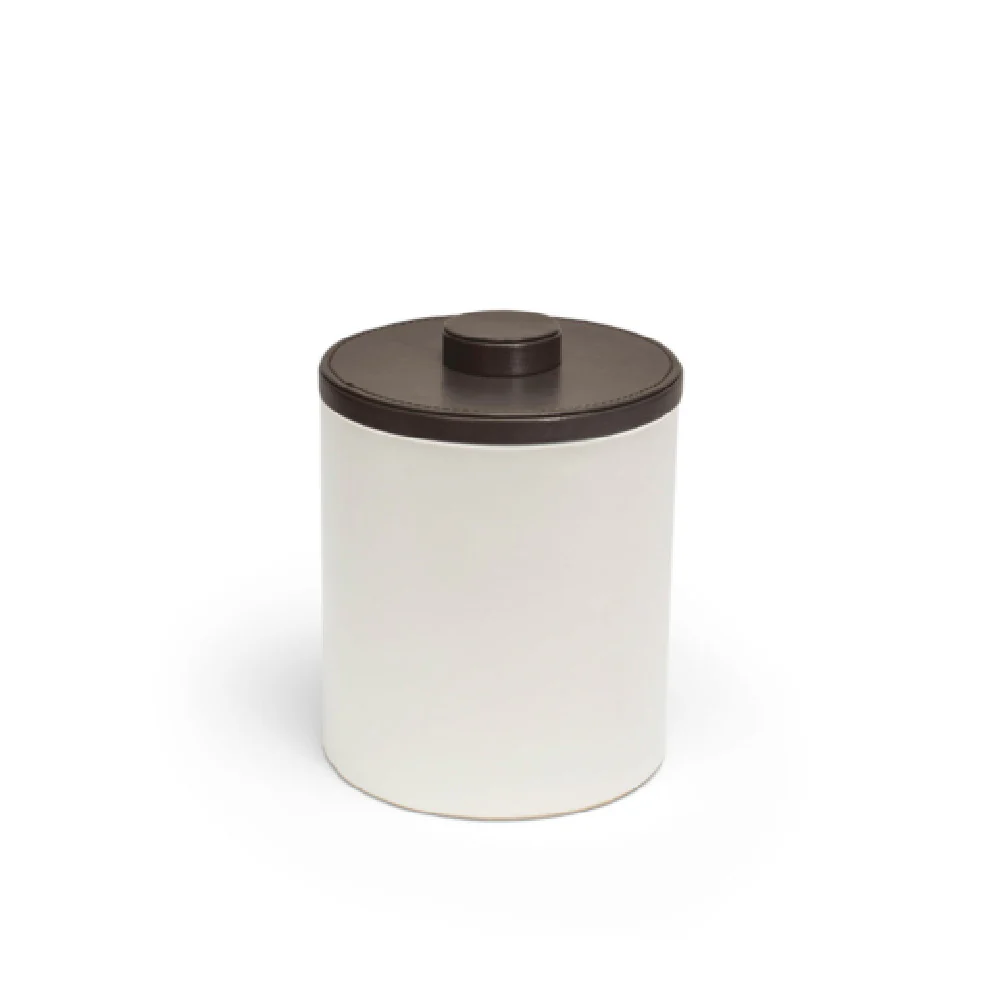 FOH RIB057WHL21 2qt Round London Ice Bucket White With Brown Lid Includes One RIB014WHL21-BTM 2qt Round London Ice Bucket Base White FOH RIB057WHL21 2qt Round London Ice Bucket White With Brown Lid Includes One RIB014WHL21-BTM 2qt Round London Ice Bucket Base White
