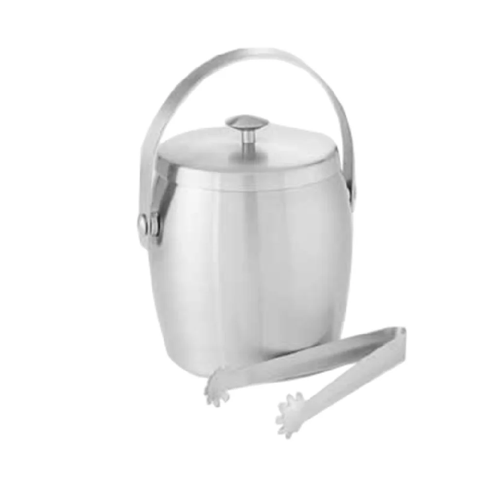 American Metalcraft ISSB4 34 Oz Ice Bucket with Ice Tong and Grating Stainless Steel American Metalcraft ISSB4 34 Oz Ice Bucket with Ice Tong and Grating Stainless Steel