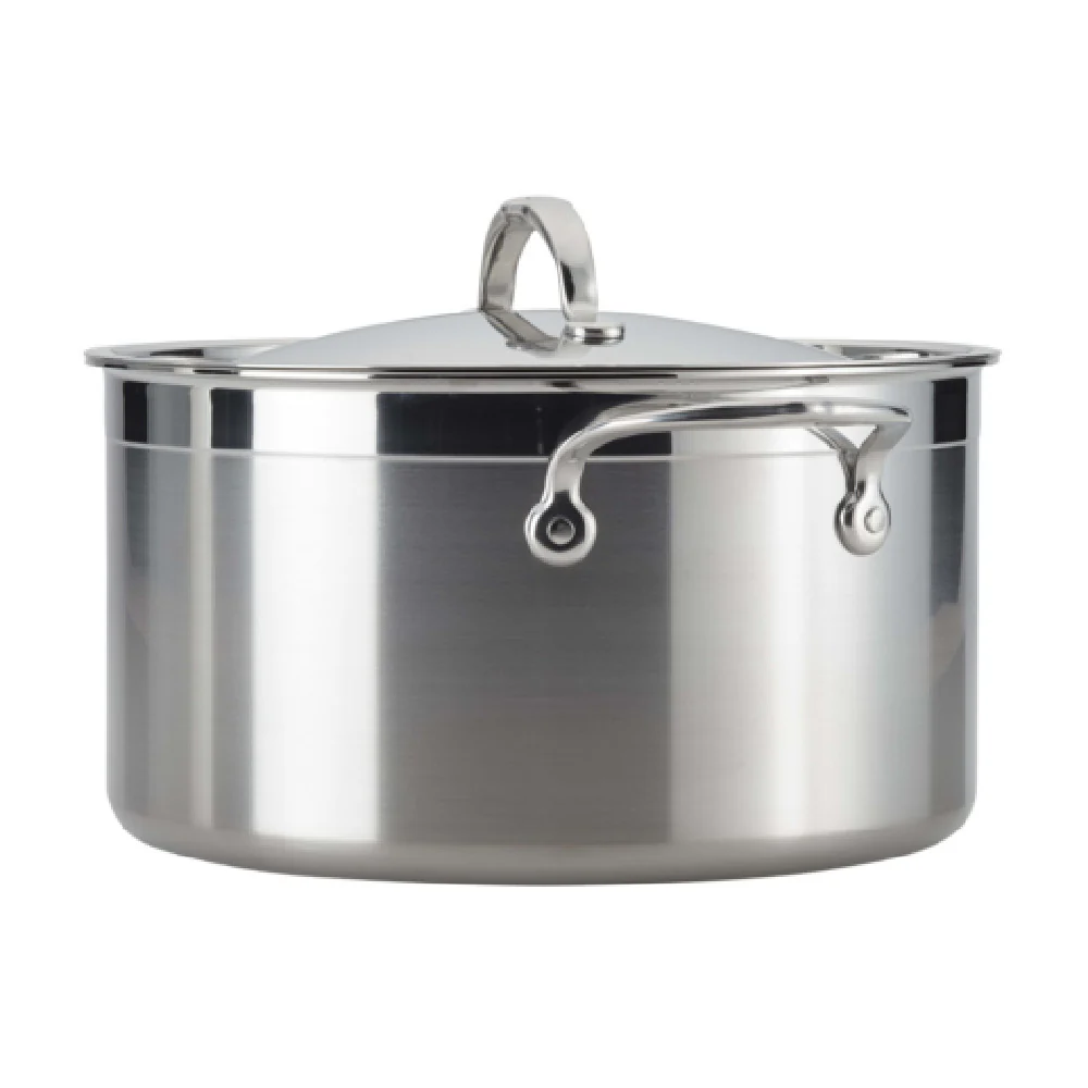 JB Prince S501 26cm 8 Quarts Stainless Steel Stockpot with Lid JB Prince S501 26cm 8 Quarts Stainless Steel Stockpot with Lid