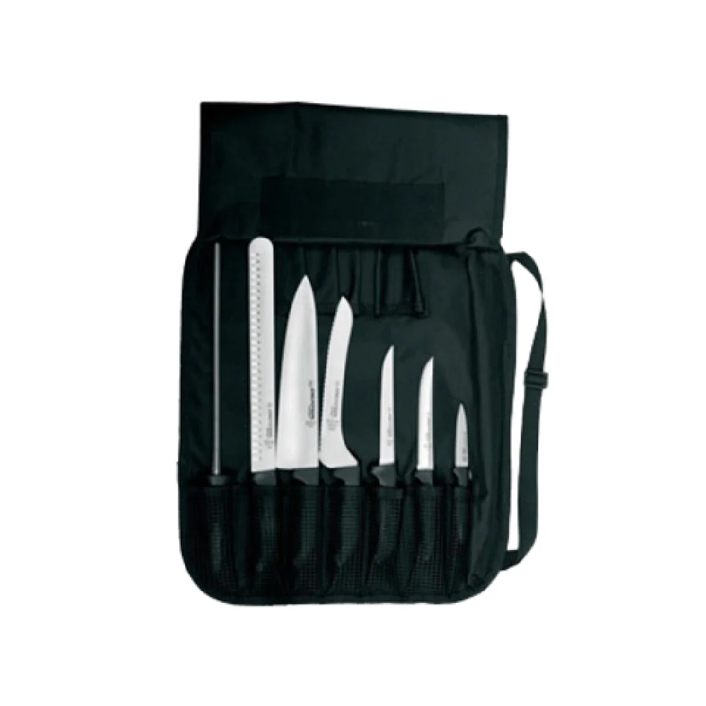 Dexter Russell SGBCC-7 22.5 Inch Knife Set High-Carbon Steel Black Handles with Case