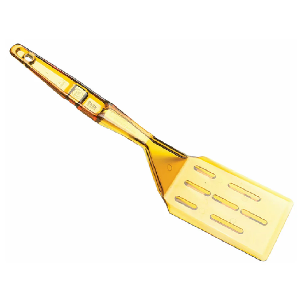 Cambro SPASL14150 14 Inch Slotted Turner with Ultem Amber Handle Cambro SPASL14150 14 Inch Slotted Turner with Ultem Amber Handle