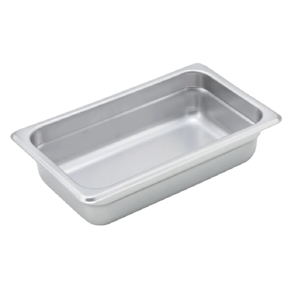 Winco SPJM-402 10-5/6 Inch 1/4 Size Stainless Steel Steam Table Pan Anti-Jamming