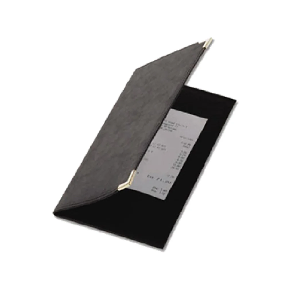American Metalcraft MCCRBPBL 5 Inch Guest Check Presenter Faux Leather with Gold Corners Black American Metalcraft MCCRBPBL 5 Inch Guest Check Presenter Faux Leather with Gold Corners Black