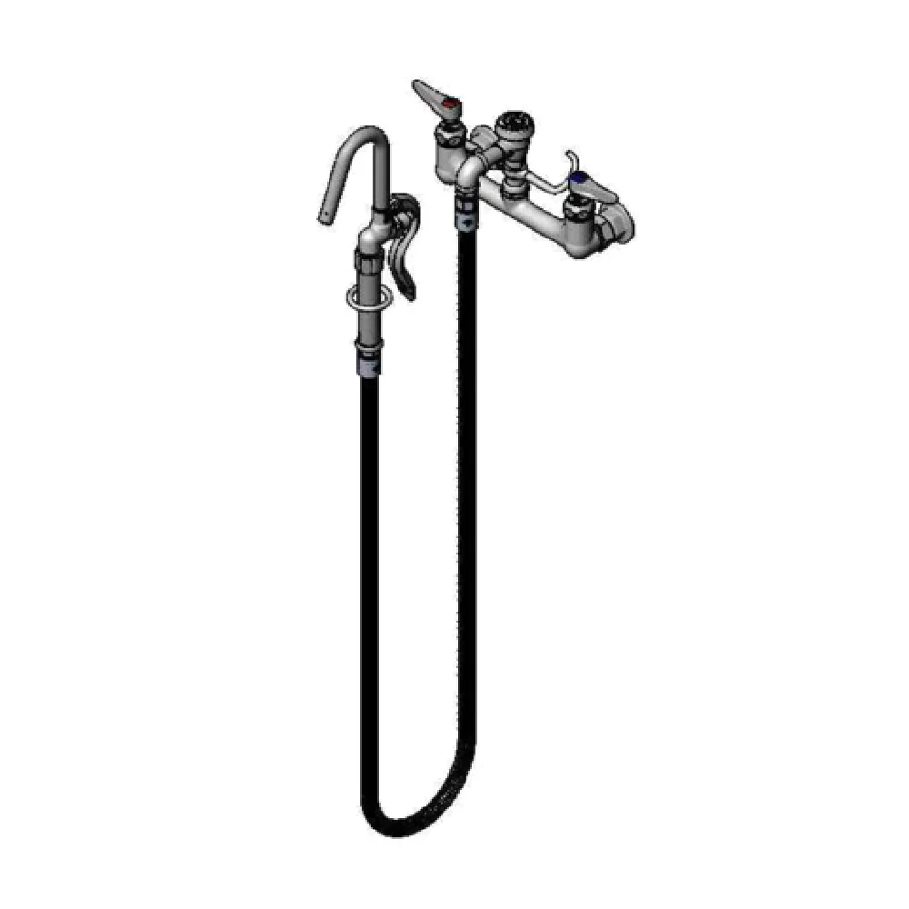 T&S Brass B-0612 Pot & Kettle Filler Faucet Wall Mount Mixing Faucet With 8