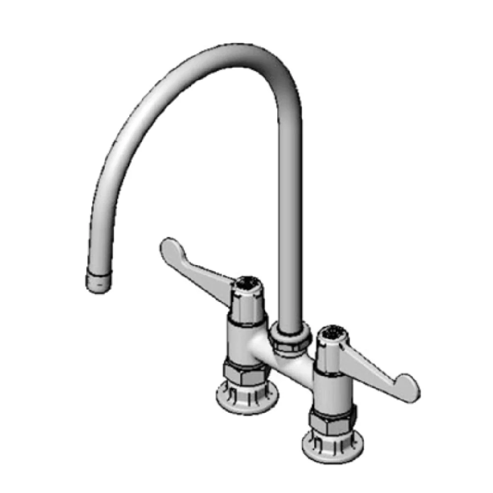 T&S Brass 5F-4DWS09 4 Inch Swivel Faucet with Gooseneck Stainless Steel T&S Brass 5F-4DWS09 4 Inch Swivel Faucet with Gooseneck Stainless Steel